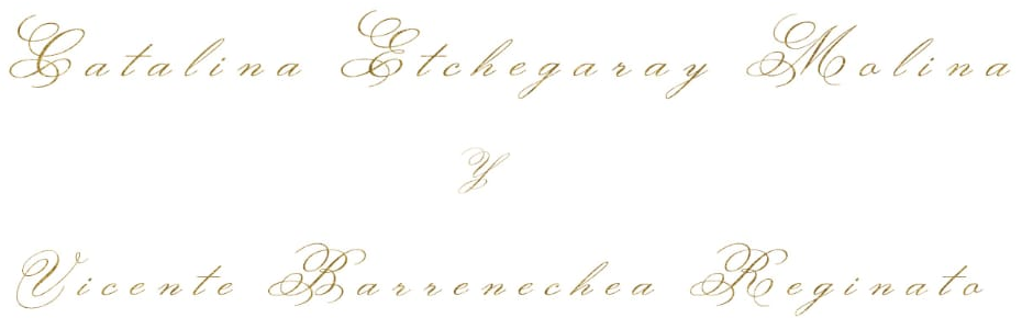 Catalina Etchegaray Molina y Vicente Barrenechea Reginato
